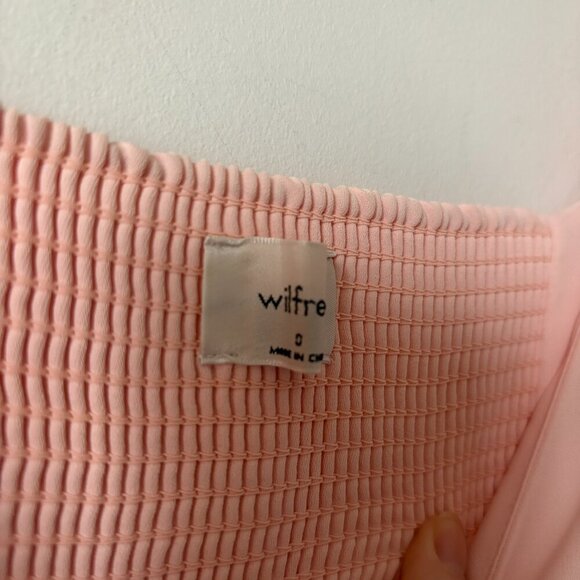 Aritzia Wilfred Novella Midi Dress Soft Pink Blush Size 0 - Picture 10 of 11